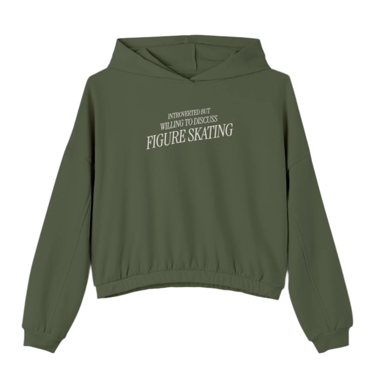 Introverted but Willing to Discuss Skating Cinched Hoodie - Adults Skate Too LLC