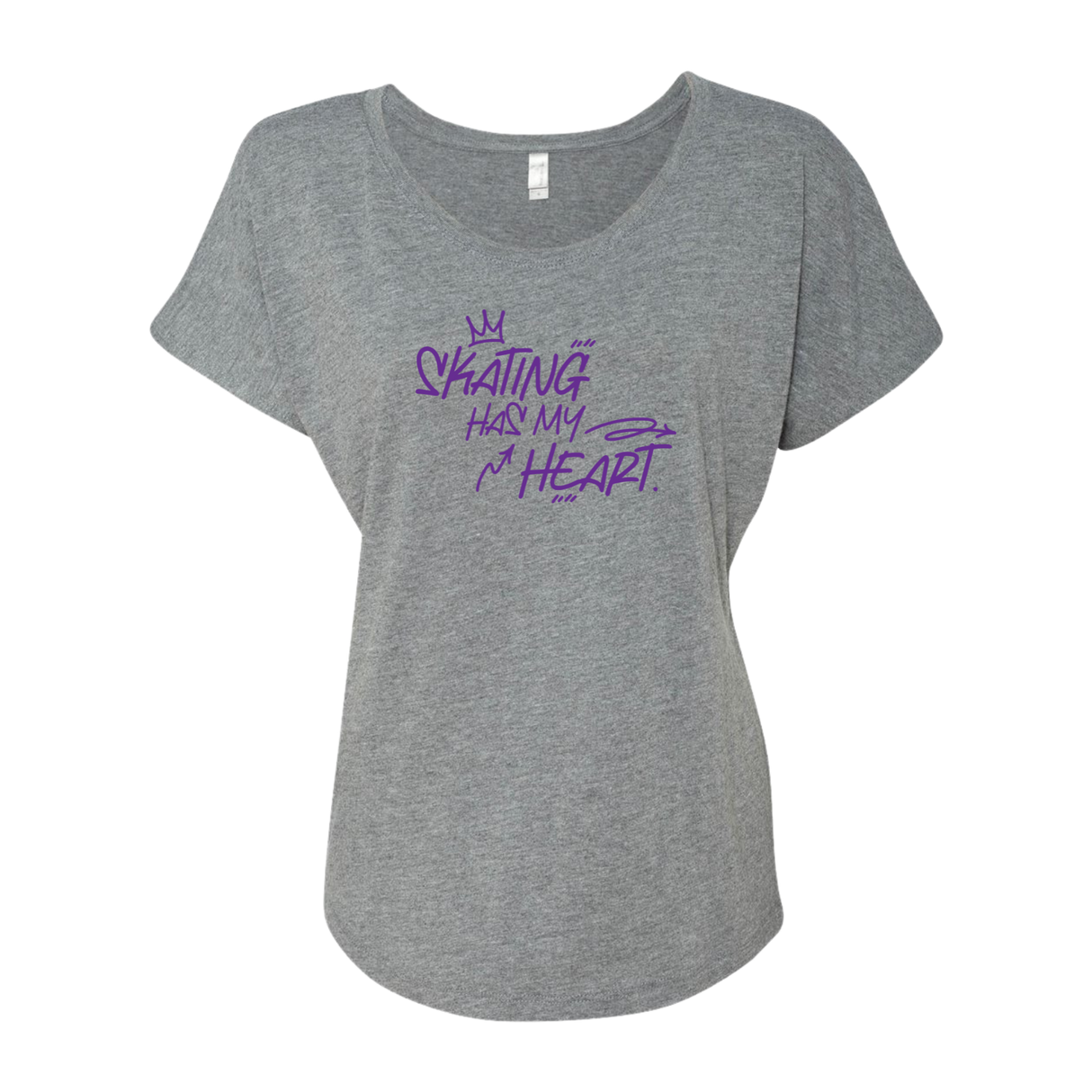 Skating Has My Heart Dolman Tee - Adults Skate Too LLC