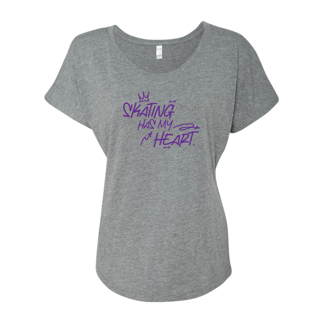 Skating Has My Heart Dolman Tee - Adults Skate Too LLC