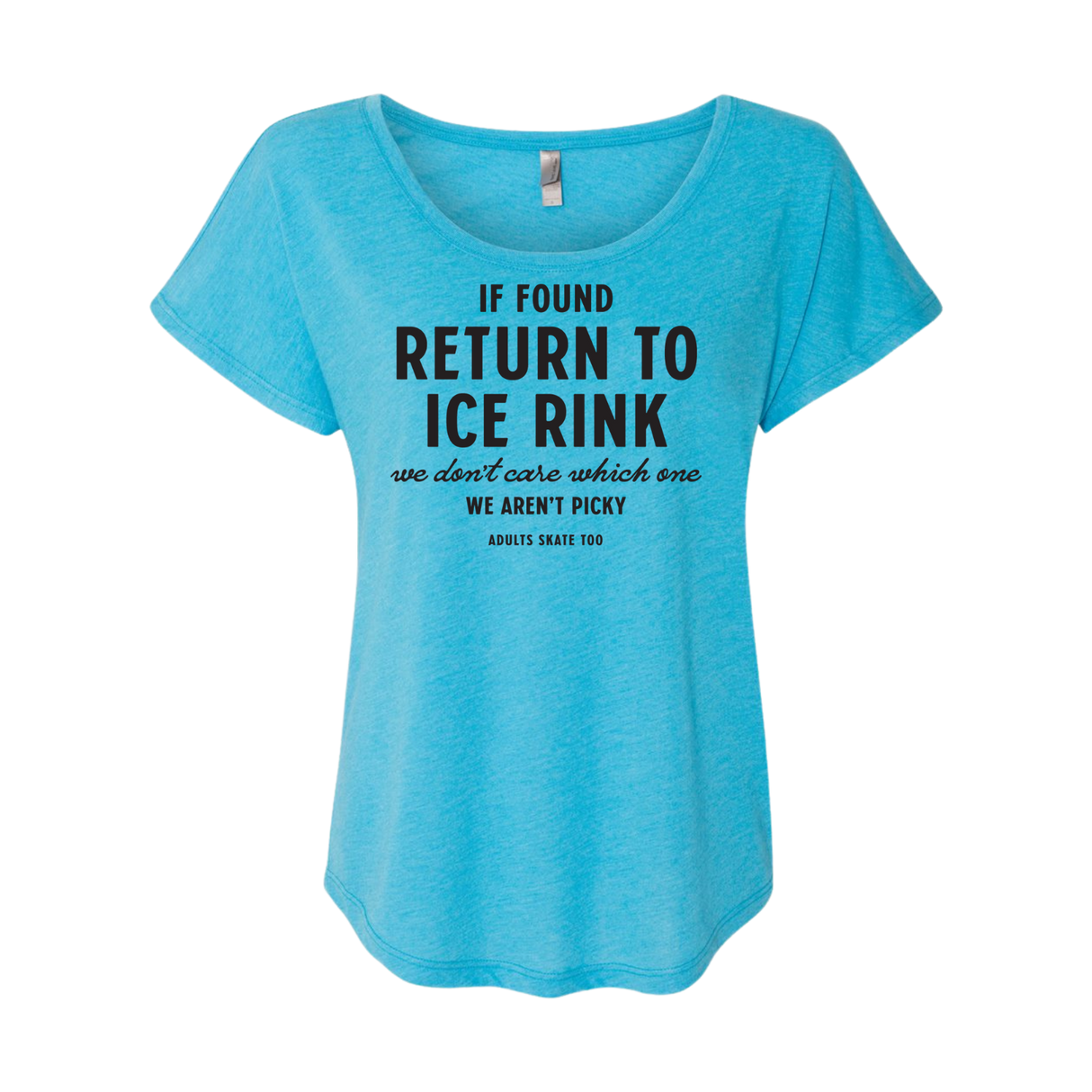 If Found Dolman Tee - Adults Skate Too LLC