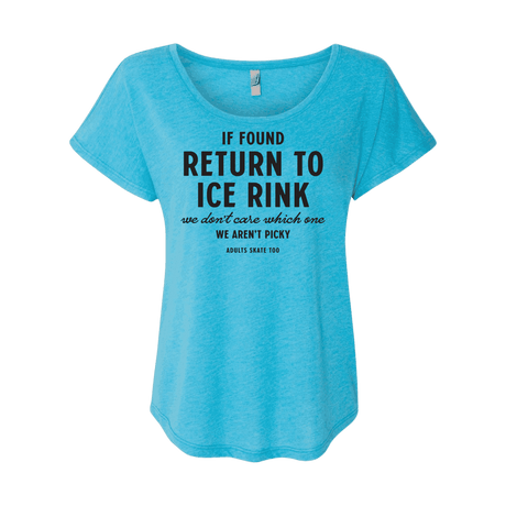 If Found Dolman Tee - Adults Skate Too LLC