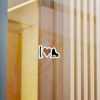 I ❤️ Skating Leopard Vinyl Sticker - Adults Skate Too LLC