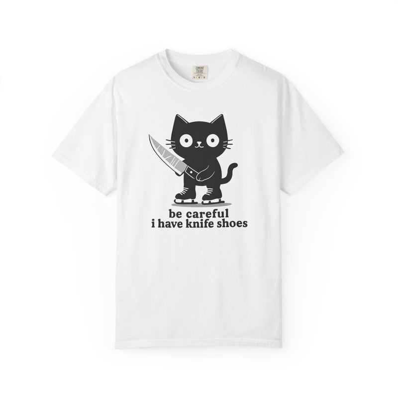 Knife Shoes Cat T-Shirt
