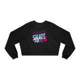 Retro Women's Cropped Fleece Pullover - Adults Skate Too LLC