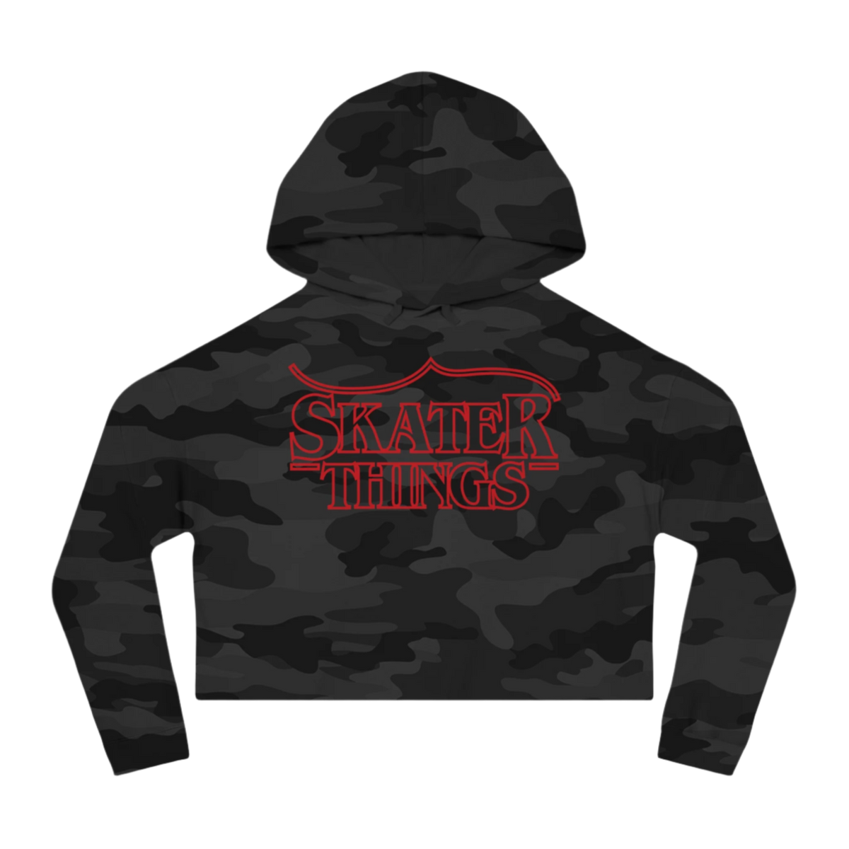 Skater Things Cropped Hooded Sweatshirt - Adults Skate Too LLC