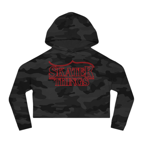 Skater Things Cropped Hooded Sweatshirt - Adults Skate Too LLC