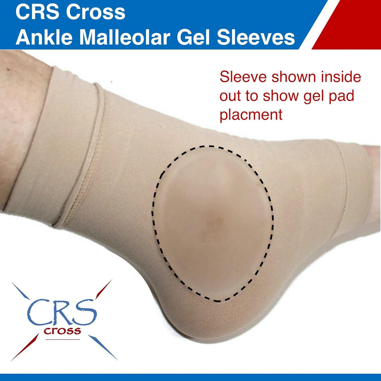 CRS Cross Ankle Malleolar Gel Sleeves