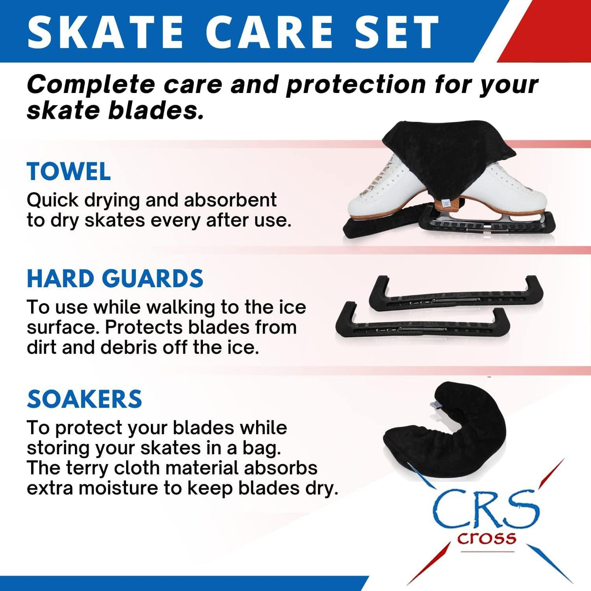 CRS Cross Skate Guards, Soakers and Towel