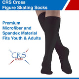 CRS Cross Figure Skating Socks (2 Pair) Knee High