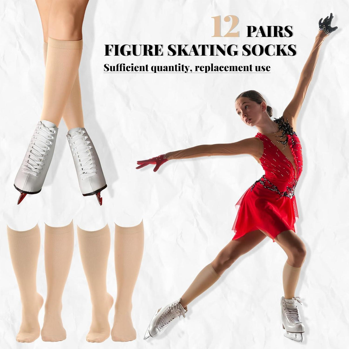 Toulite Figure Skating Socks - Adults Skate Too LLC