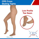 CRS Cross Skating Tights (2 Pair) Footed Tights 40 Denier - Adults Skate Too LLC