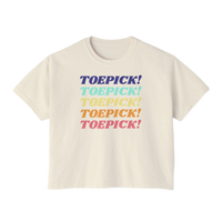 Toepick! Women's Boxy Tee - Adults Skate Too LLC