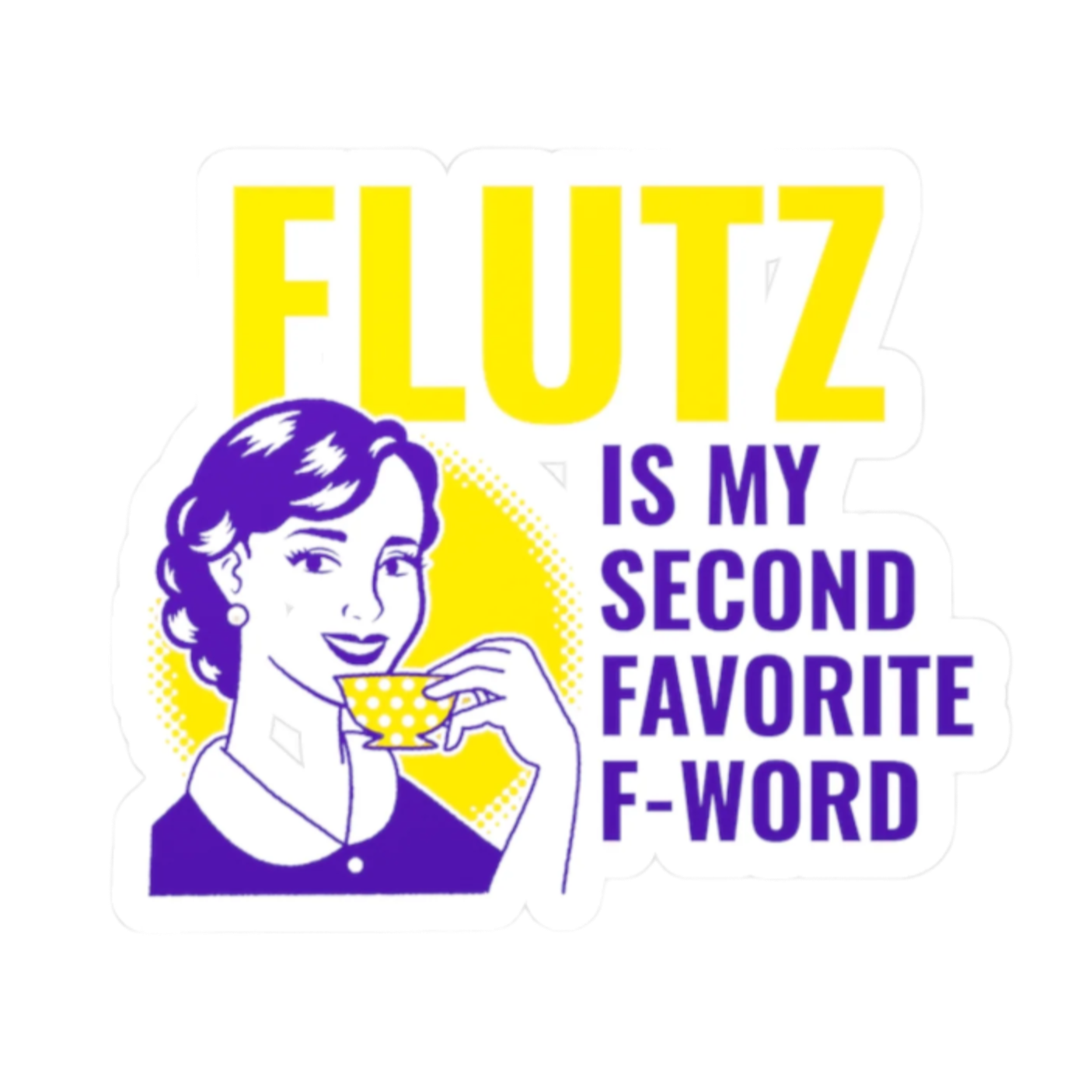 Second Favorite F Word Vinyl Stickers - Adults Skate Too LLC
