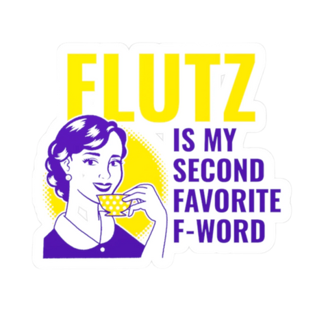 Second Favorite F Word Vinyl Stickers - Adults Skate Too LLC