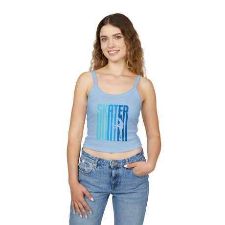 Ombre Skater Vibes Spaghetti Strap Tank Top - Adults Skate Too LLC