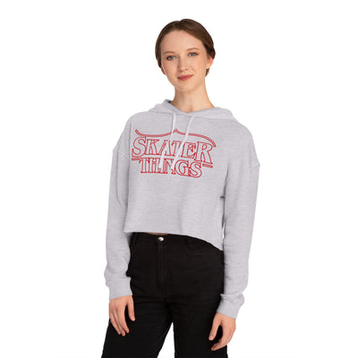 Skater Things Cropped Hooded Sweatshirt - Adults Skate Too LLC