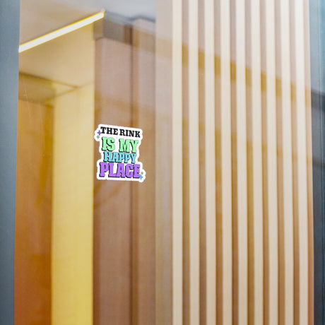 The Rink Is My Happy Place Vinyl Sticker - Adults Skate Too LLC