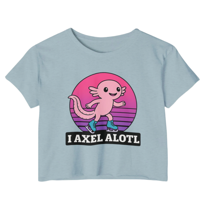 I Axel Alotl Festival Crop Top - Adults Skate Too LLC