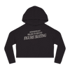 Introverted But Willing To Discuss Skating Cropped Hoodie - Adults Skate Too LLC