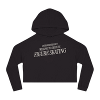 Introverted But Willing To Discuss Skating Cropped Hoodie - Adults Skate Too LLC
