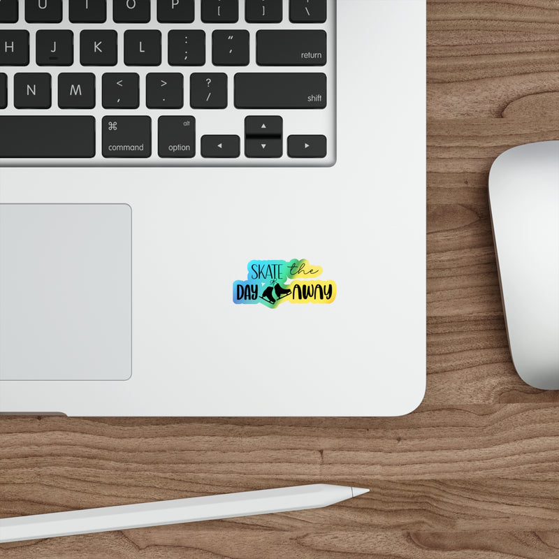 Skate the Day Away Holographic Stickers - Adults Skate Too LLC