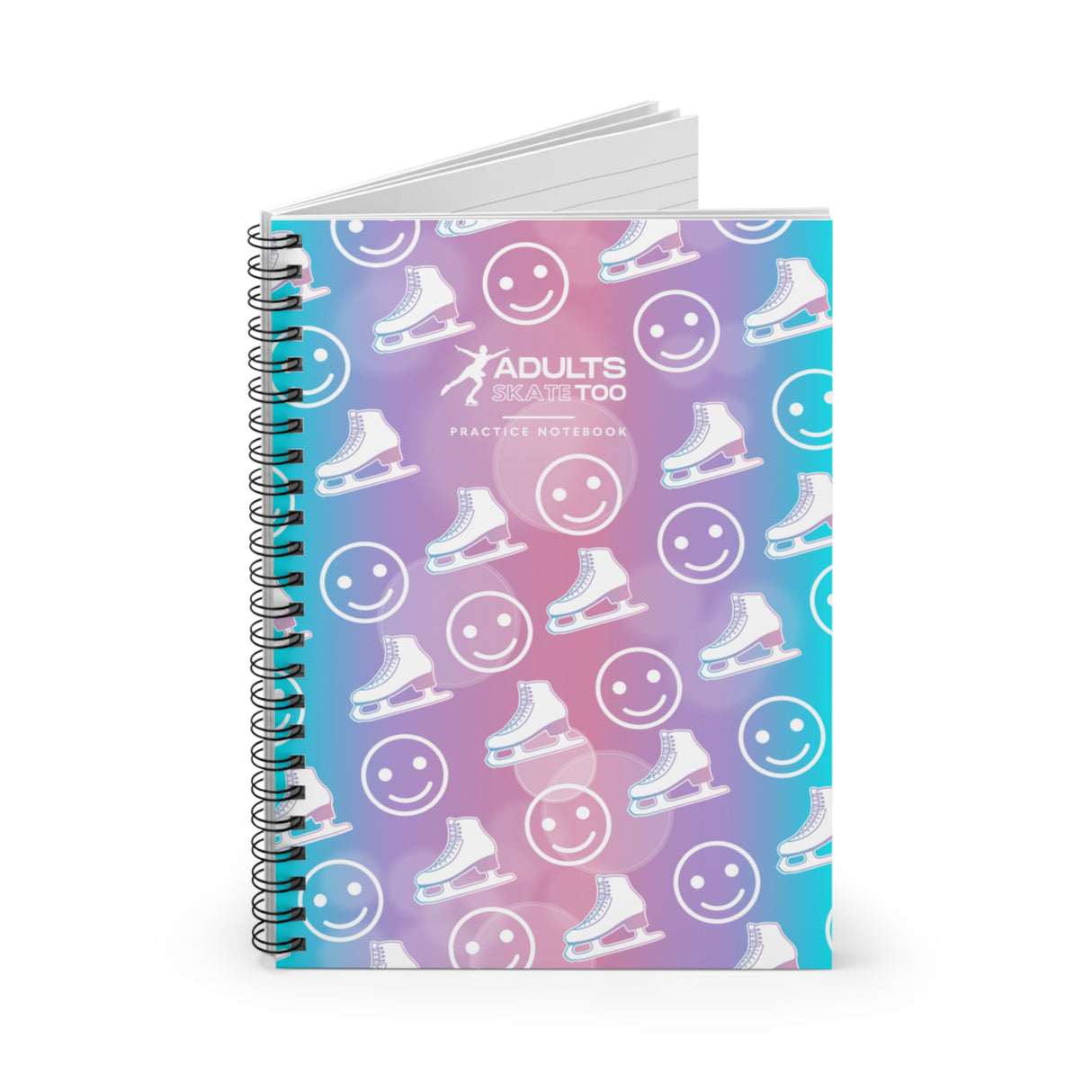 Emoji Ice Skating Spiral Notebook