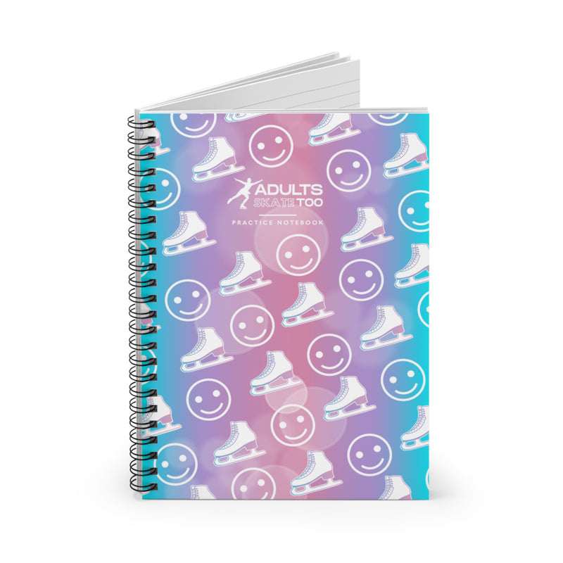 Emoji Ice Skating Spiral Notebook