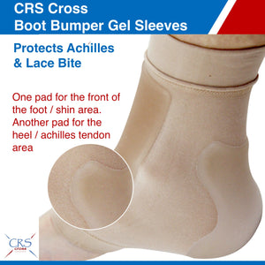 CRS Cross Boot Bumper Gel Pad Sleeve - Protection of Achilles Tendon & Lace Bite