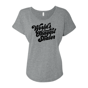 World's Okayest Skater Dolman Tee - Adults Skate Too LLC
