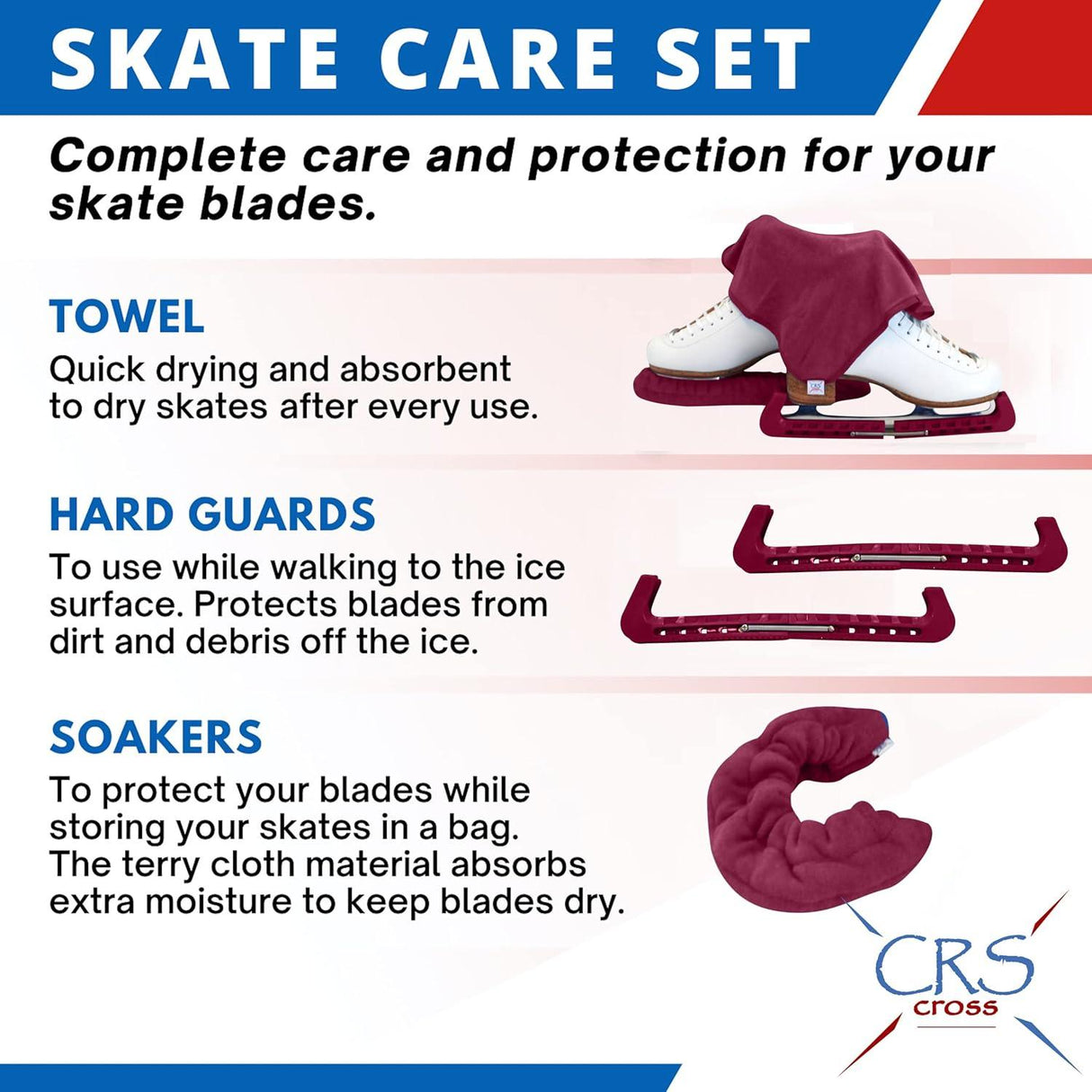 CRS Cross Skate Guards, Soakers and Towel