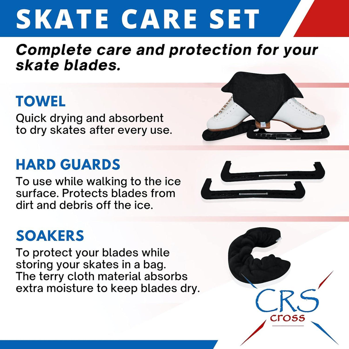 CRS Cross Skate Guards, Soakers and Towel