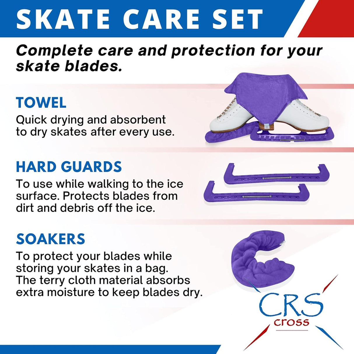 CRS Cross Skate Guards, Soakers and Towel