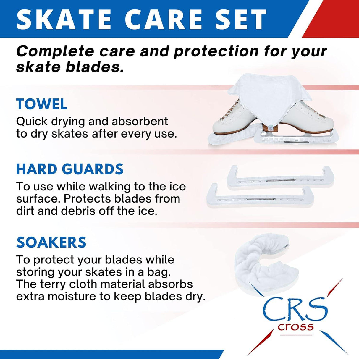 CRS Cross Skate Guards, Soakers and Towel