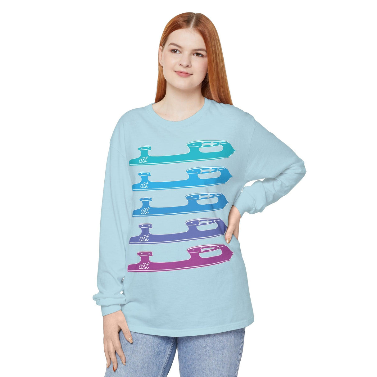 Blade Gradient Unisex Long Sleeve T-Shirt - Adults Skate Too LLC