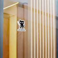 Knife Shoes Cat Vinyl Sticker