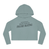 Introverted But Willing To Discuss Skating Cropped Hoodie - Adults Skate Too LLC