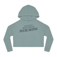 Introverted But Willing To Discuss Skating Cropped Hoodie - Adults Skate Too LLC