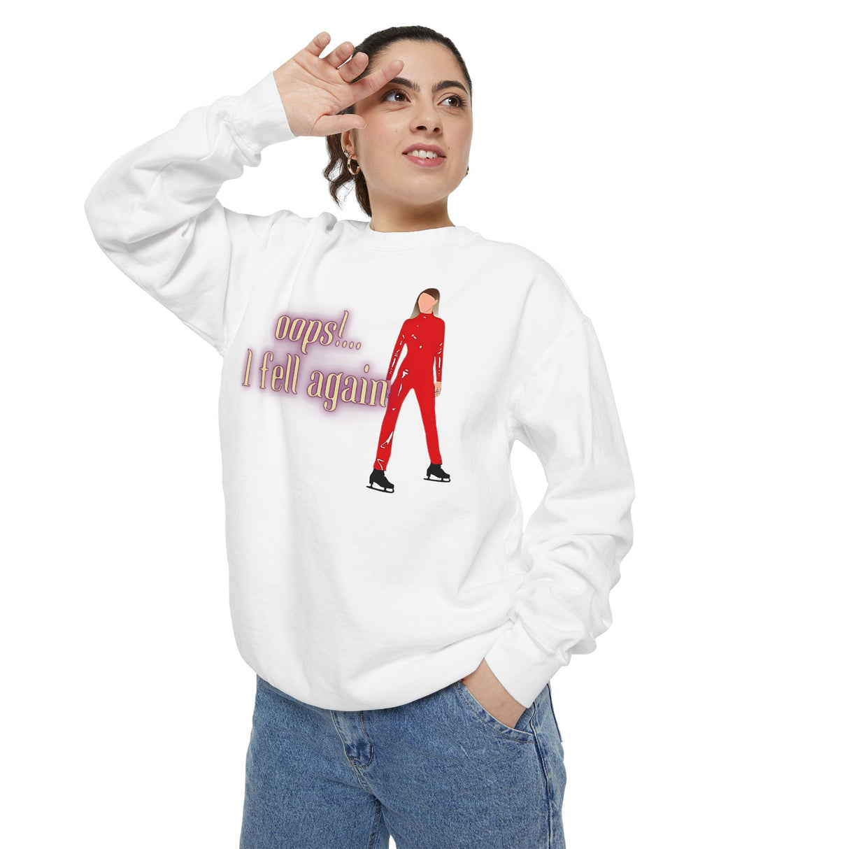 Oops!... I Fell Again Unisex Sweatshirt - Adults Skate Too LLC