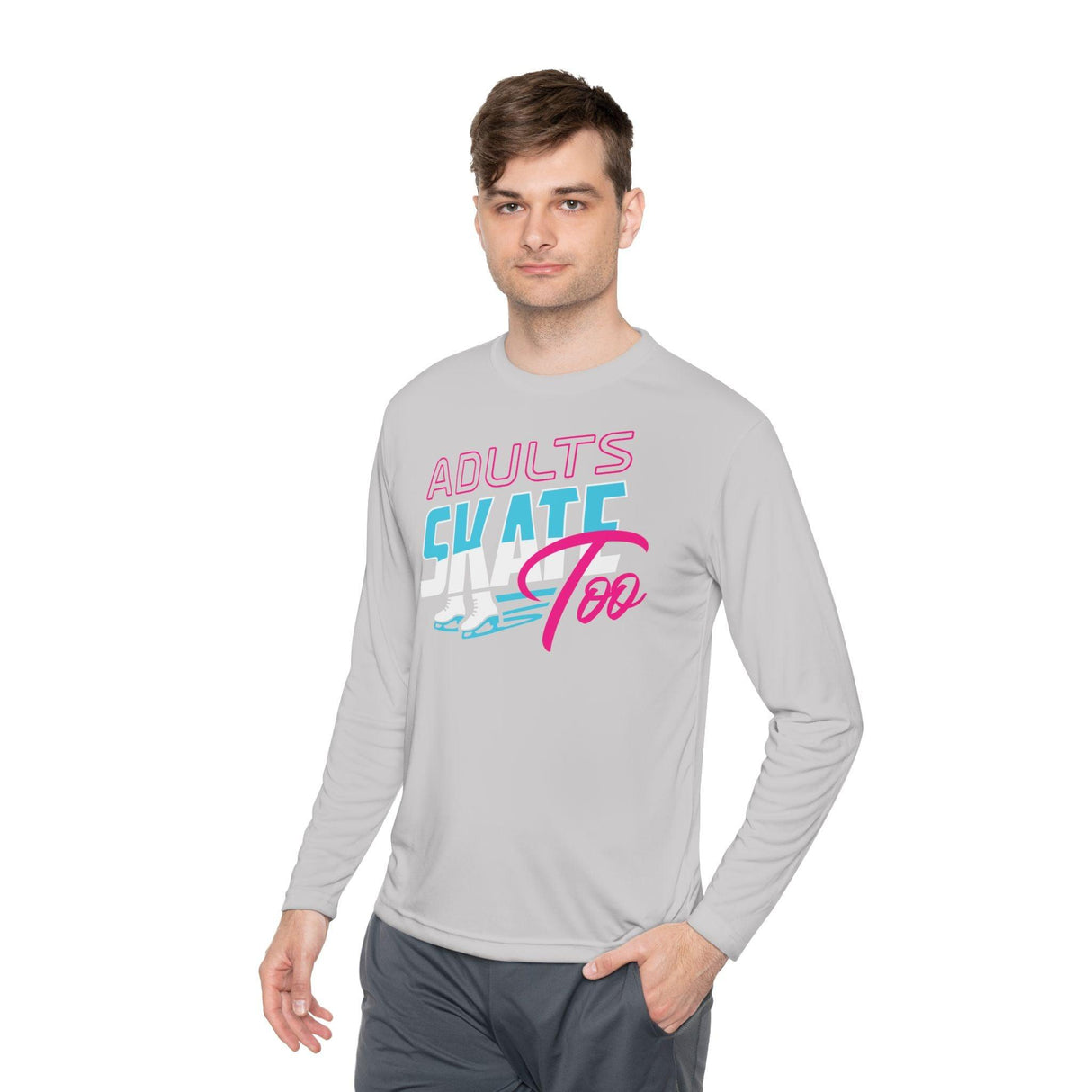 Retro Unisex Lightweight Long Sleeve T-Shirt - Adults Skate Too LLC