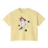 Skating Unicorn Women's Boxy Tee