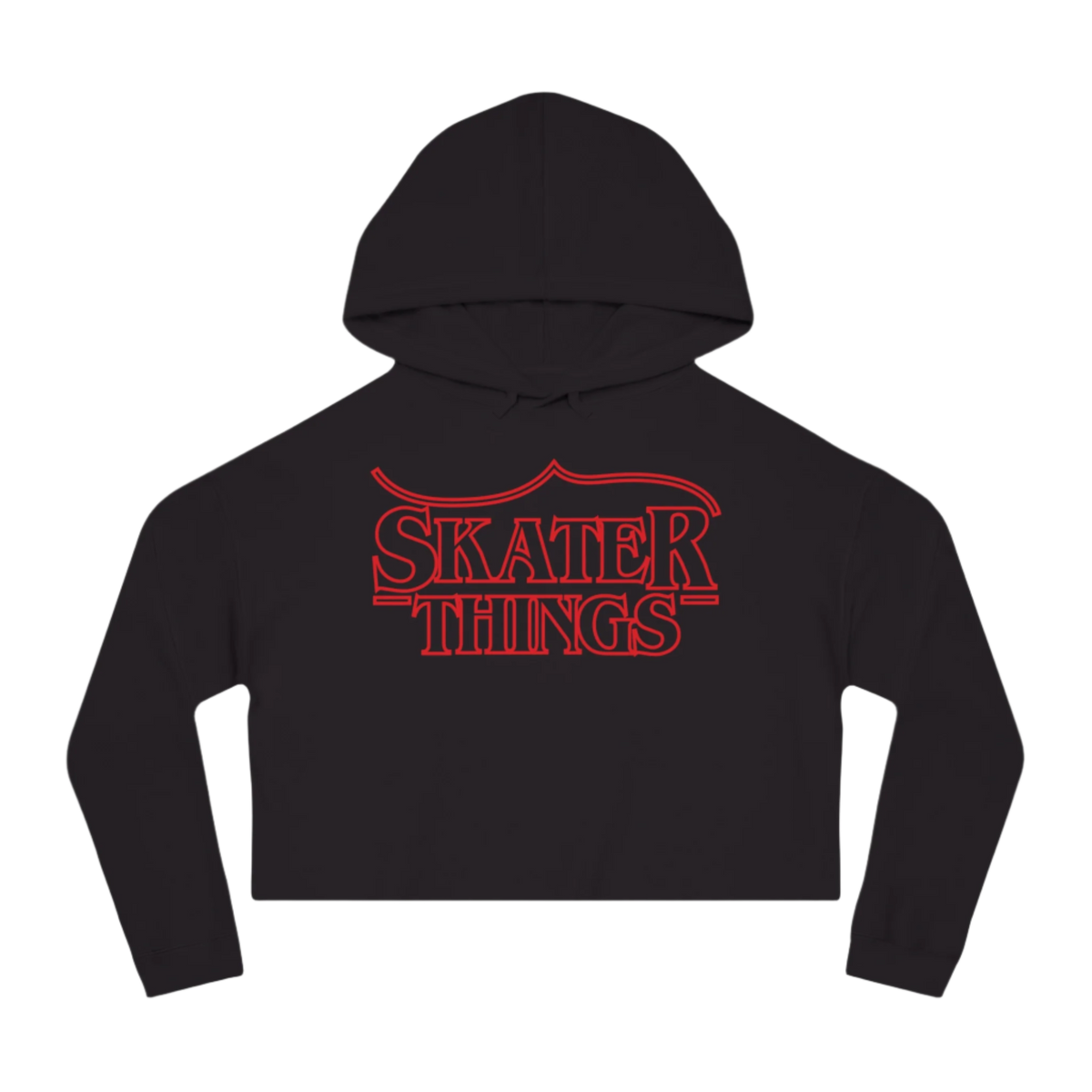Skater Things Cropped Hooded Sweatshirt - Adults Skate Too LLC
