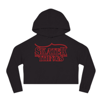Skater Things Cropped Hooded Sweatshirt - Adults Skate Too LLC