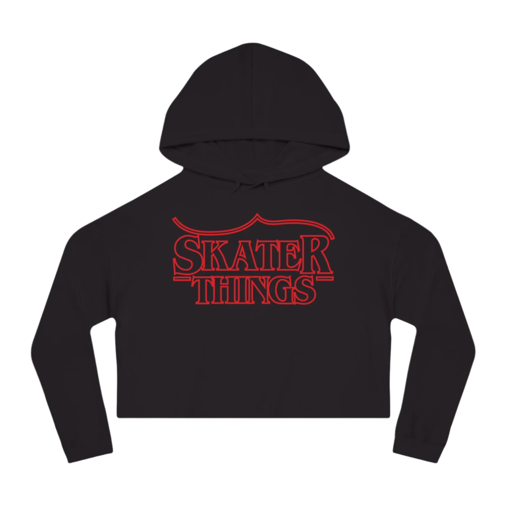 Skater Things Cropped Hooded Sweatshirt - Adults Skate Too LLC