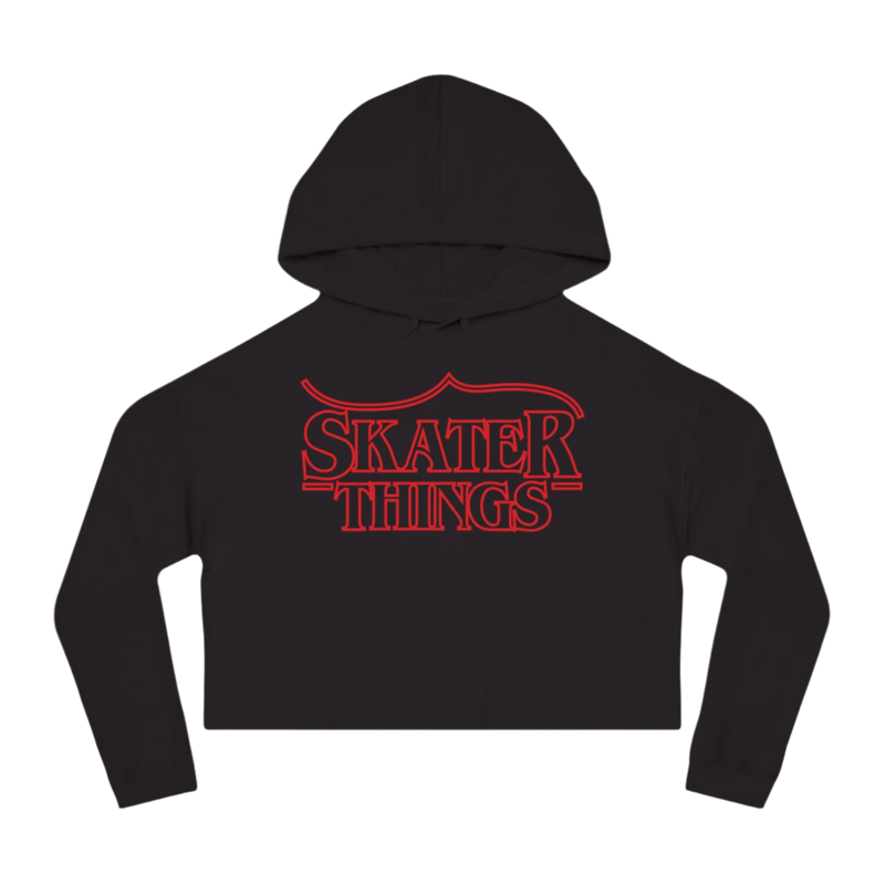 Skater Things Cropped Hooded Sweatshirt - Adults Skate Too LLC