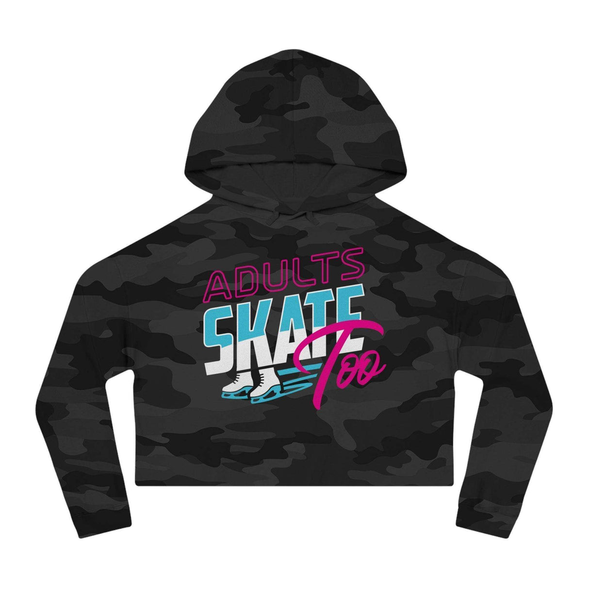 Retro Women’s Cropped Hooded Sweatshirt - Adults Skate Too LLC