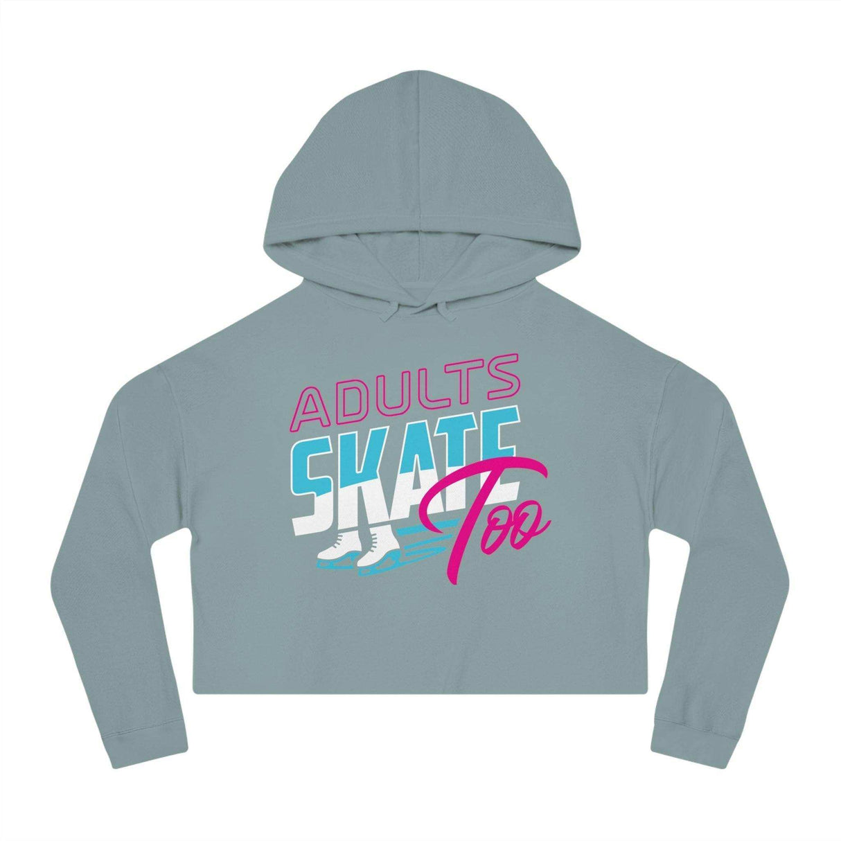 Retro Women’s Cropped Hooded Sweatshirt - Adults Skate Too LLC