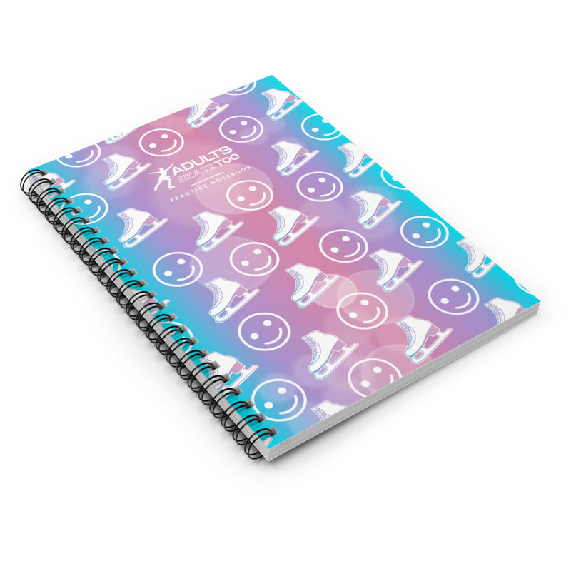 Emoji Ice Skating Spiral Notebook