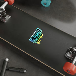 Eat Sleep Skate Repeat Holographic Stickers - Adults Skate Too LLC