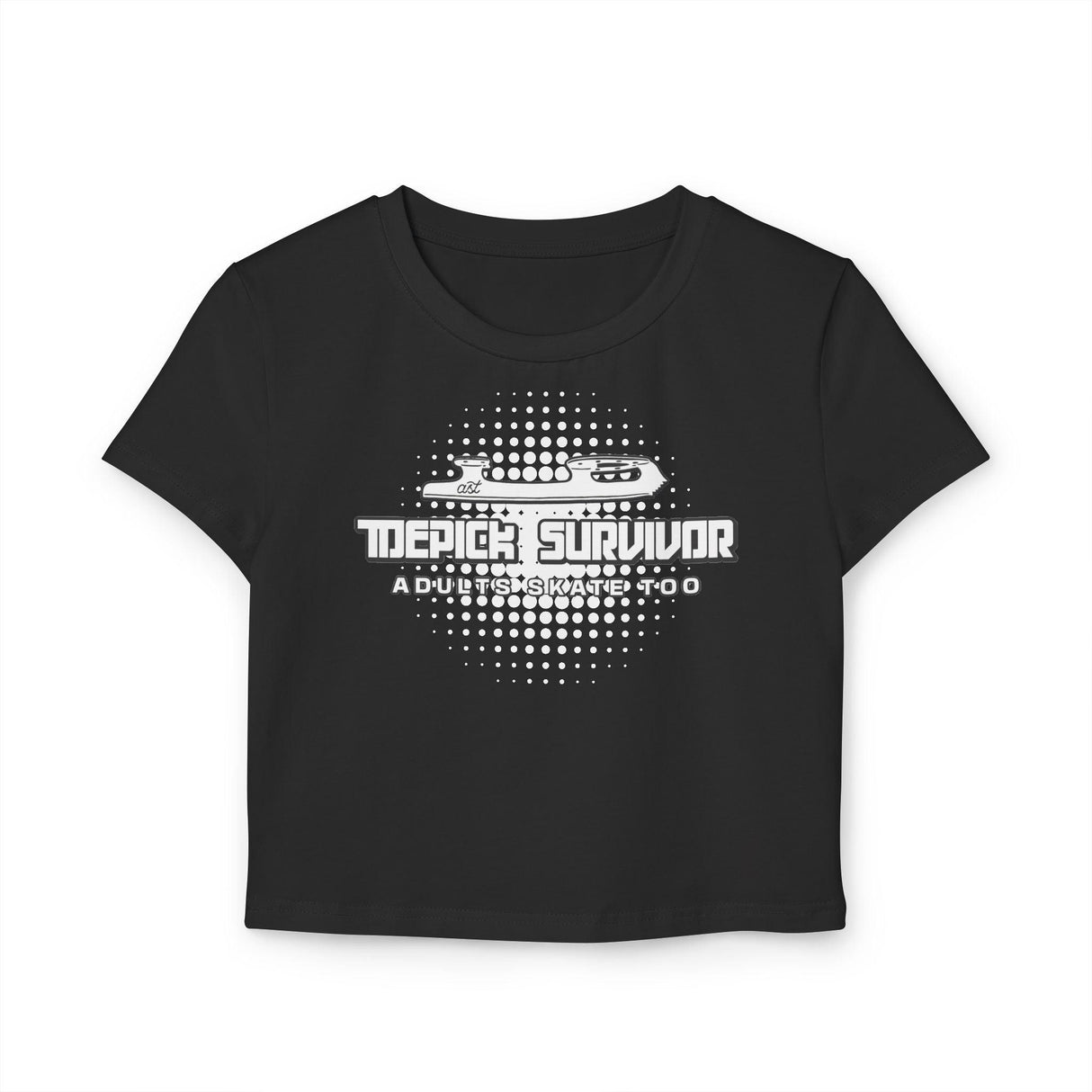 Toepick Survivor Women's Baby Tee - Adults Skate Too LLC