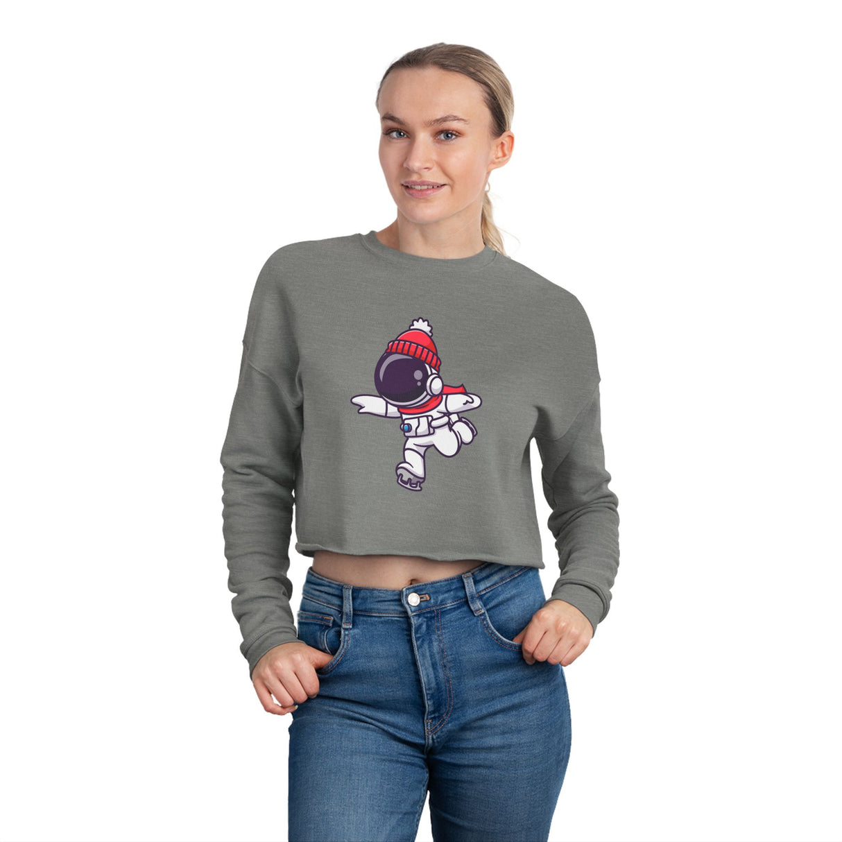 Cosmic Skater Women's Cropped Sweatshirt